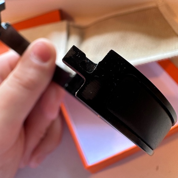 Black Hermes Men’s Clic HH bracelet T5 - Picture 7 of 11